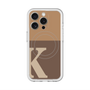 スリムプロテクションプレミアムケース with MagSafe［ オリジナル - initial two tone - K brown ］