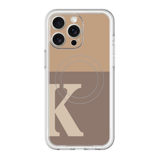 スリムプロテクションプレミアムケース with MagSafe［ オリジナル - initial two tone - K brown ］