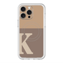 スリムプロテクションプレミアムケース with MagSafe［ オリジナル - initial two tone - K brown ］