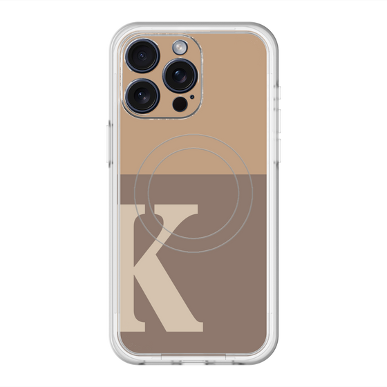スリムプロテクションプレミアムケース with MagSafe［ オリジナル - initial two tone - K brown ］