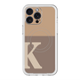 スリムプロテクションプレミアムケース with MagSafe［ オリジナル - initial two tone - K brown ］