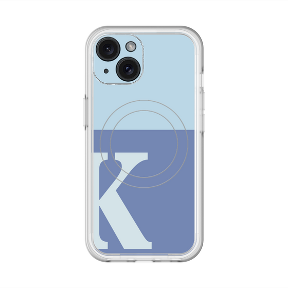 スリムプロテクションプレミアムケース with MagSafe［ オリジナル - initial two tone - K blue ］