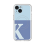 スリムプロテクションプレミアムケース with MagSafe［ オリジナル - initial two tone - K blue ］