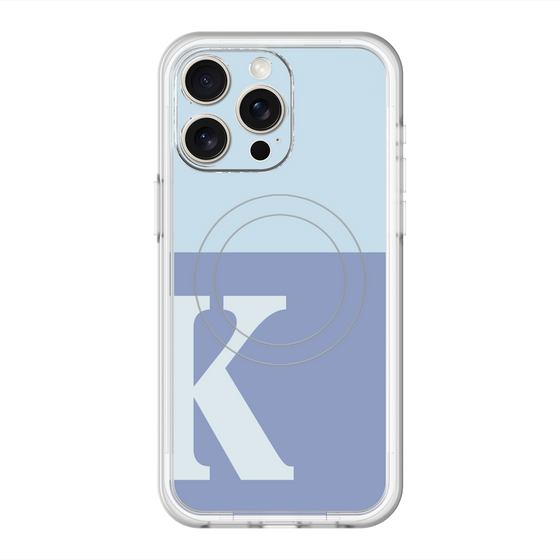 スリムプロテクションプレミアムケース with MagSafe［ オリジナル - initial two tone - K blue ］