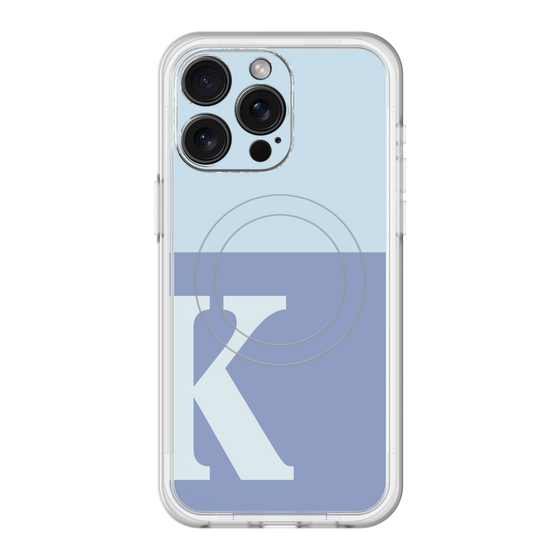 スリムプロテクションプレミアムケース with MagSafe［ オリジナル - initial two tone - K blue ］
