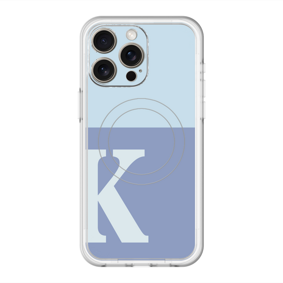 スリムプロテクションプレミアムケース with MagSafe［ オリジナル - initial two tone - K blue ］