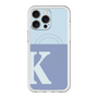スリムプロテクションプレミアムケース with MagSafe［ オリジナル - initial two tone - K blue ］