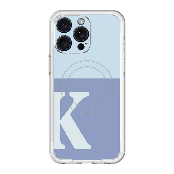 スリムプロテクションプレミアムケース with MagSafe［ オリジナル - initial two tone - K blue ］