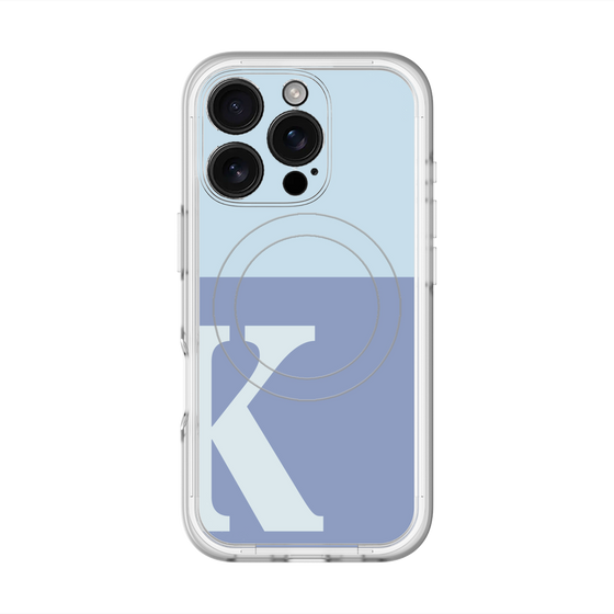 スリムプロテクションプレミアムケース with MagSafe［ オリジナル - initial two tone - K blue ］