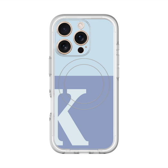 スリムプロテクションプレミアムケース with MagSafe［ オリジナル - initial two tone - K blue ］