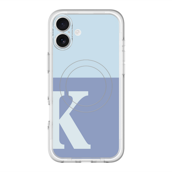 スリムプロテクションプレミアムケース with MagSafe［ オリジナル - initial two tone - K blue ］