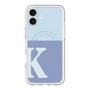 スリムプロテクションプレミアムケース with MagSafe［ オリジナル - initial two tone - K blue ］