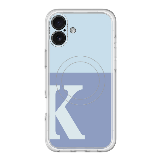 スリムプロテクションプレミアムケース with MagSafe［ オリジナル - initial two tone - K blue ］
