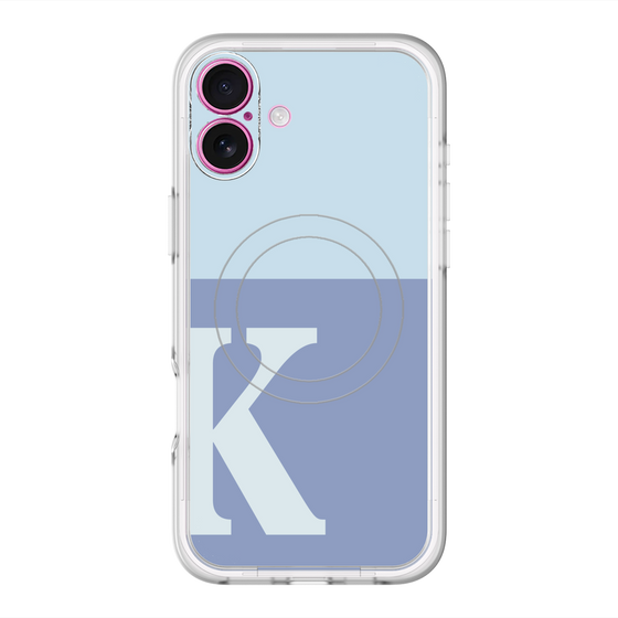 スリムプロテクションプレミアムケース with MagSafe［ オリジナル - initial two tone - K blue ］