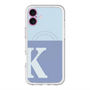 スリムプロテクションプレミアムケース with MagSafe［ オリジナル - initial two tone - K blue ］