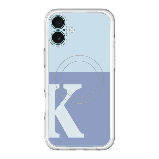 スリムプロテクションプレミアムケース with MagSafe［ オリジナル - initial two tone - K blue ］