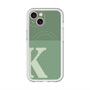 スリムプロテクションプレミアムケース with MagSafe［ オリジナル - initial two tone - K green ］