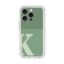 スリムプロテクションプレミアムケース with MagSafe［ オリジナル - initial two tone - K green ］