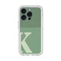 スリムプロテクションプレミアムケース with MagSafe［ オリジナル - initial two tone - K green ］