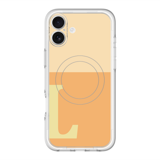 スリムプロテクションプレミアムケース with MagSafe［ オリジナル - initial two tone - L orange ］