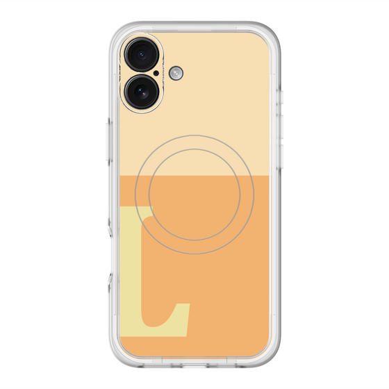 スリムプロテクションプレミアムケース with MagSafe［ オリジナル - initial two tone - L orange ］
