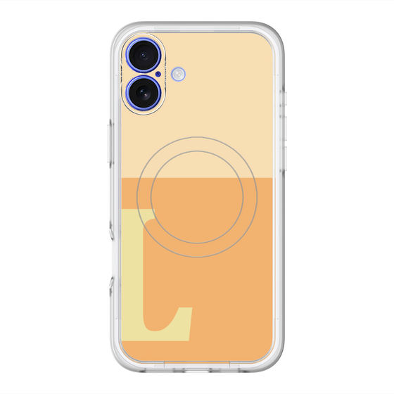 スリムプロテクションプレミアムケース with MagSafe［ オリジナル - initial two tone - L orange ］
