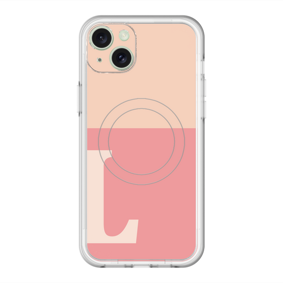 スリムプロテクションプレミアムケース with MagSafe［ オリジナル - initial two tone - L pink ］
