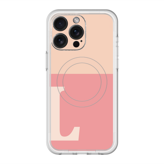 スリムプロテクションプレミアムケース with MagSafe［ オリジナル - initial two tone - L pink ］