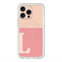スリムプロテクションプレミアムケース with MagSafe［ オリジナル - initial two tone - L pink ］