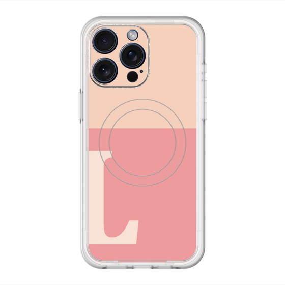 スリムプロテクションプレミアムケース with MagSafe［ オリジナル - initial two tone - L pink ］