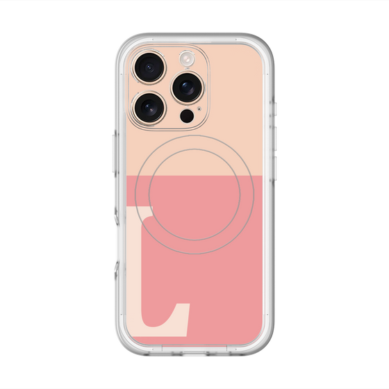 スリムプロテクションプレミアムケース with MagSafe［ オリジナル - initial two tone - L pink ］