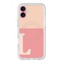 スリムプロテクションプレミアムケース with MagSafe［ オリジナル - initial two tone - L pink ］