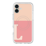スリムプロテクションプレミアムケース with MagSafe［ オリジナル - initial two tone - L pink ］