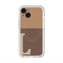 スリムプロテクションプレミアムケース with MagSafe［ オリジナル - initial two tone - L brown ］