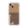 スリムプロテクションプレミアムケース with MagSafe［ オリジナル - initial two tone - L brown ］