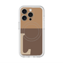 スリムプロテクションプレミアムケース with MagSafe［ オリジナル - initial two tone - L brown ］
