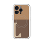 スリムプロテクションプレミアムケース with MagSafe［ オリジナル - initial two tone - L brown ］