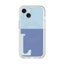 スリムプロテクションプレミアムケース with MagSafe［ オリジナル - initial two tone - L blue ］