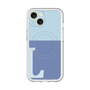 スリムプロテクションプレミアムケース with MagSafe［ オリジナル - initial two tone - L blue ］