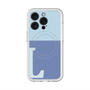 スリムプロテクションプレミアムケース with MagSafe［ オリジナル - initial two tone - L blue ］