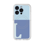 スリムプロテクションプレミアムケース with MagSafe［ オリジナル - initial two tone - L blue ］