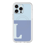 スリムプロテクションプレミアムケース with MagSafe［ オリジナル - initial two tone - L blue ］