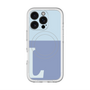 スリムプロテクションプレミアムケース with MagSafe［ オリジナル - initial two tone - L blue ］