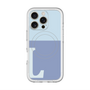 スリムプロテクションプレミアムケース with MagSafe［ オリジナル - initial two tone - L blue ］