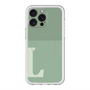 スリムプロテクションプレミアムケース with MagSafe［ オリジナル - initial two tone - L green ］