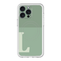 スリムプロテクションプレミアムケース with MagSafe［ オリジナル - initial two tone - L green ］