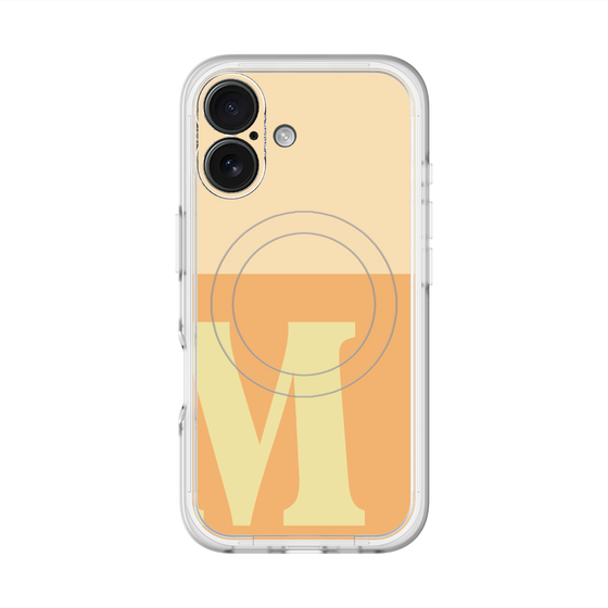 スリムプロテクションプレミアムケース with MagSafe［ オリジナル - initial two tone - M orange ］
