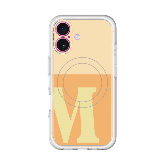 スリムプロテクションプレミアムケース with MagSafe［ オリジナル - initial two tone - M orange ］