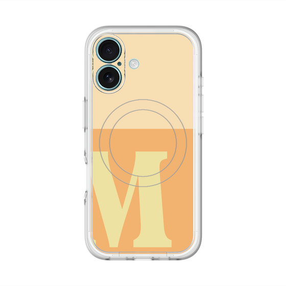 スリムプロテクションプレミアムケース with MagSafe［ オリジナル - initial two tone - M orange ］
