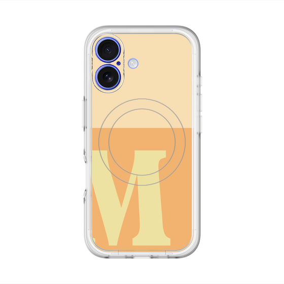 スリムプロテクションプレミアムケース with MagSafe［ オリジナル - initial two tone - M orange ］